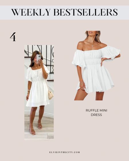 The #4 bestseller from last week is this white mini dress that can be worn with the sleeve off the shoulder or over the shoulder.

OOTD, white dress, amazon find, fashion over 40, bridal shower, resort wear, summer outfit, spring outfit

#LTKfindsunder50 #LTKover40 #LTKstyletip