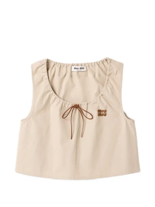 panama cotton crop top | Farfetch Global
