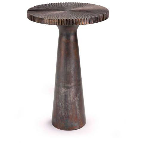 Ellis 15" Wide Blackened Zinc Aluminum End Table - #273V0 | Lamps Plus | Lamps Plus