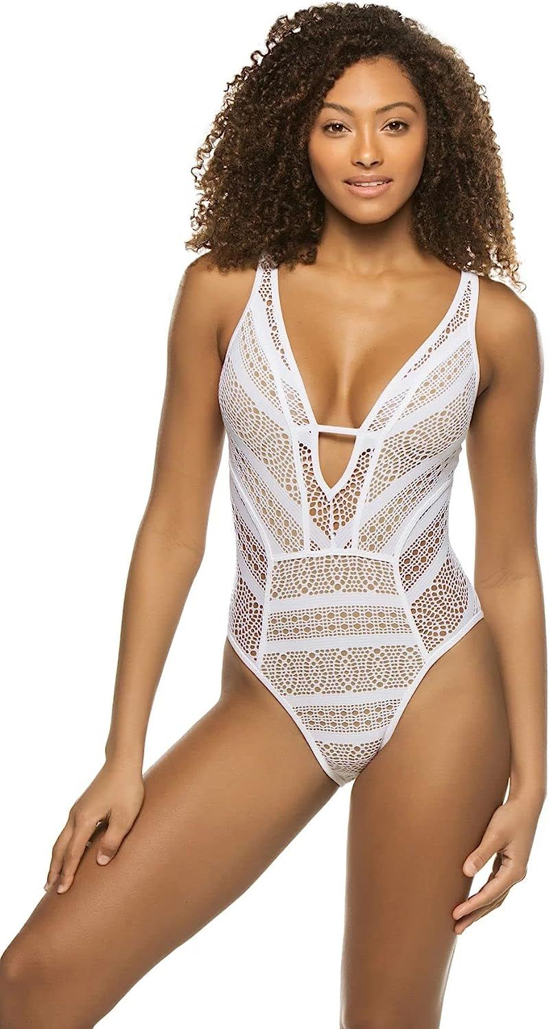 Becca by Rebecca Virtue Show & Tell Plunge One Piece Swimsuit | Amazon (US)