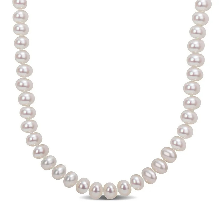 Everly Women's Cultured Pearl Sterling Silver Necklace | Walmart (US)