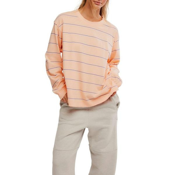 Women's FP Movement Hustle Striped Layer Long Sleeve T-Shirt Medium Peach | Scheels Sports