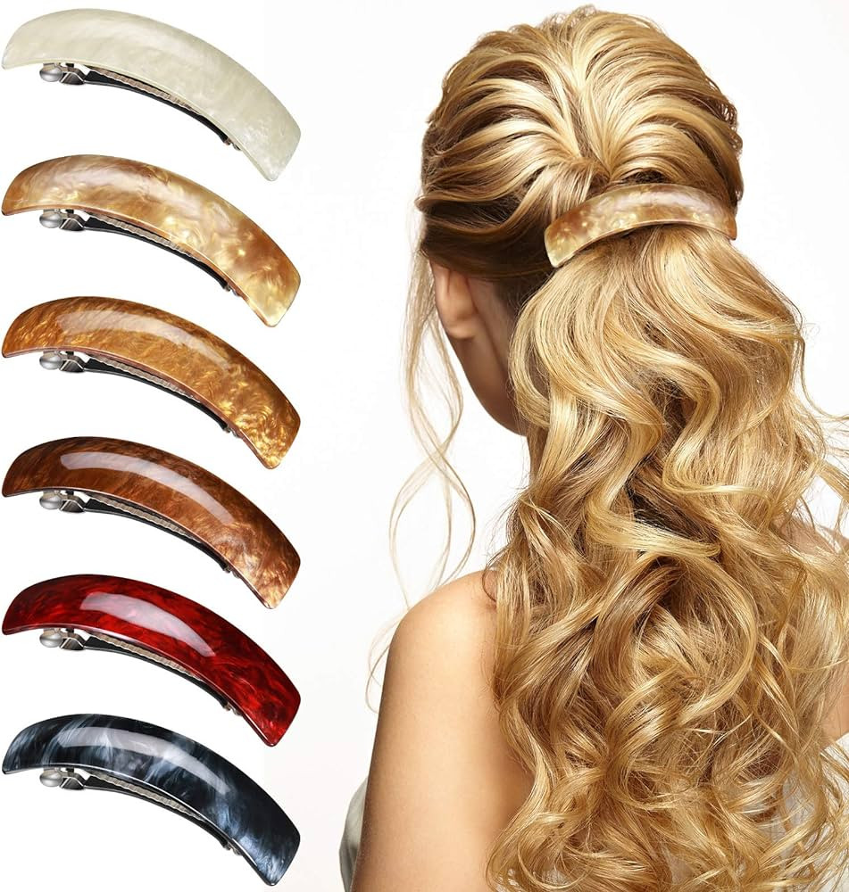 WILLBOND 6 Pcs Hair Barrettes for Women Large Barrettes Hair French Clips Pin Retro Clasp for Mom... | Amazon (US)