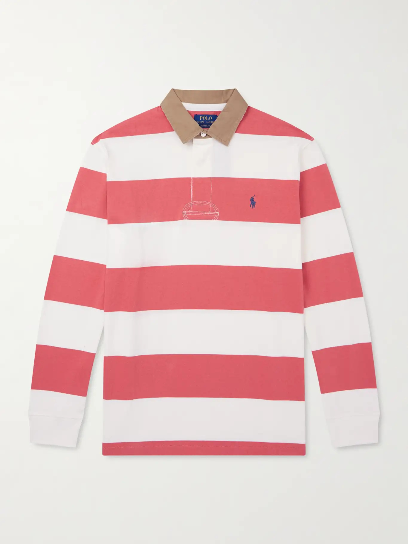 Logo-Embroidered Striped Cotton-Jersey Rugby Shirt | Mr Porter (US & CA)