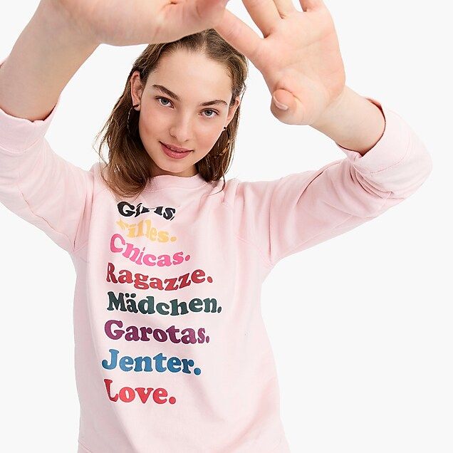 J.Crew x Girls Inc. "Girls" sweatshirt | J.Crew US