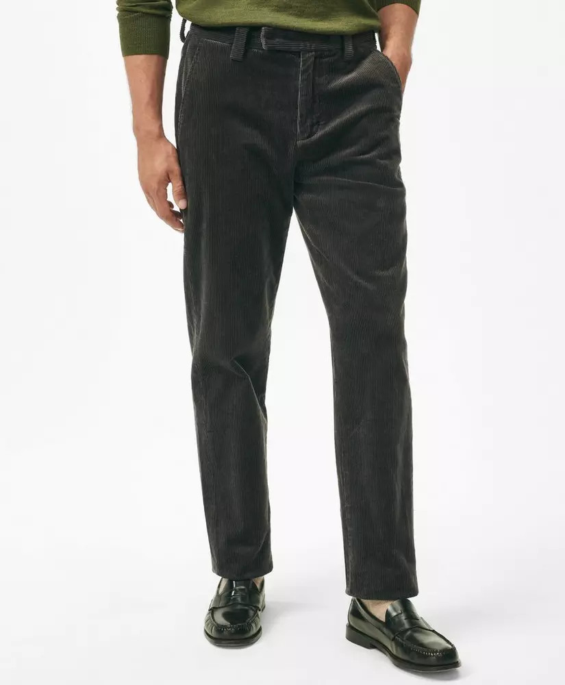 Regular Fit Cotton Wide-Wale Corduroy Pants | Brooks Brothers