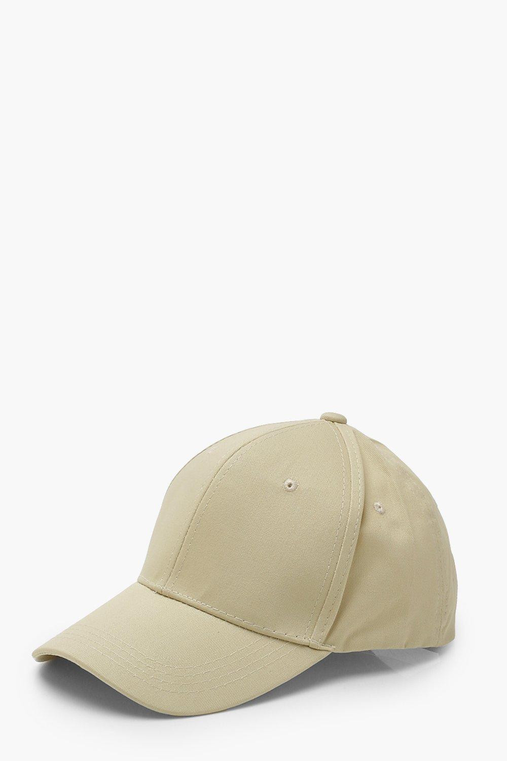 Womens Plain Light Beige Baseball Cap - One Size | Boohoo.com (US & CA)