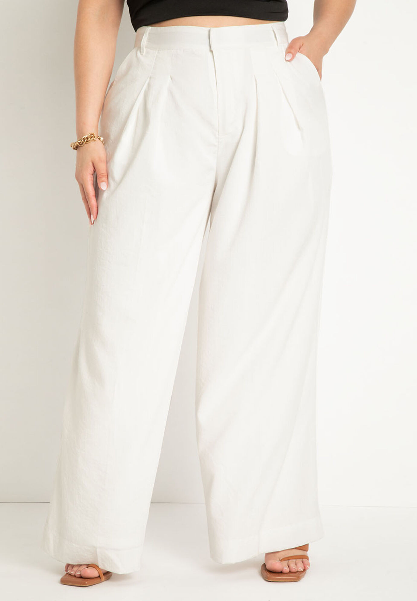 High Waisted Wide Leg Pant | Eloquii