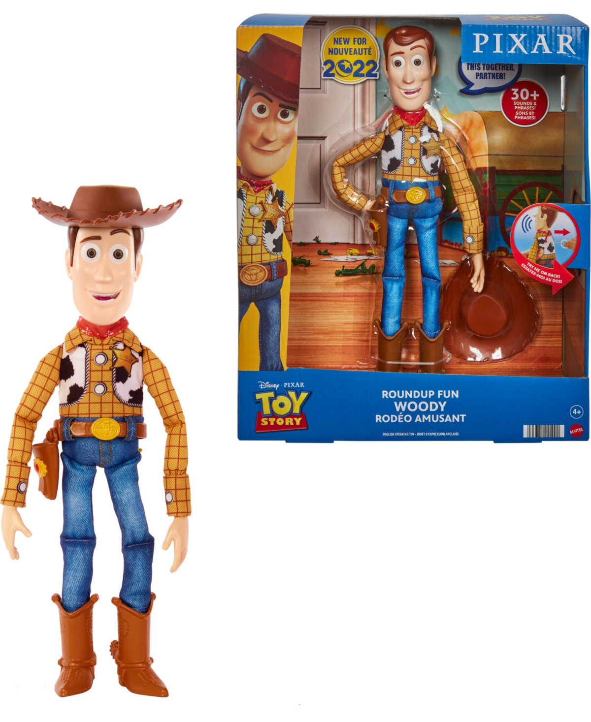 Disney Pixar Toy Story Roundup Fun Woody Large Talking Figure, 12" - Multi-color | Macy's