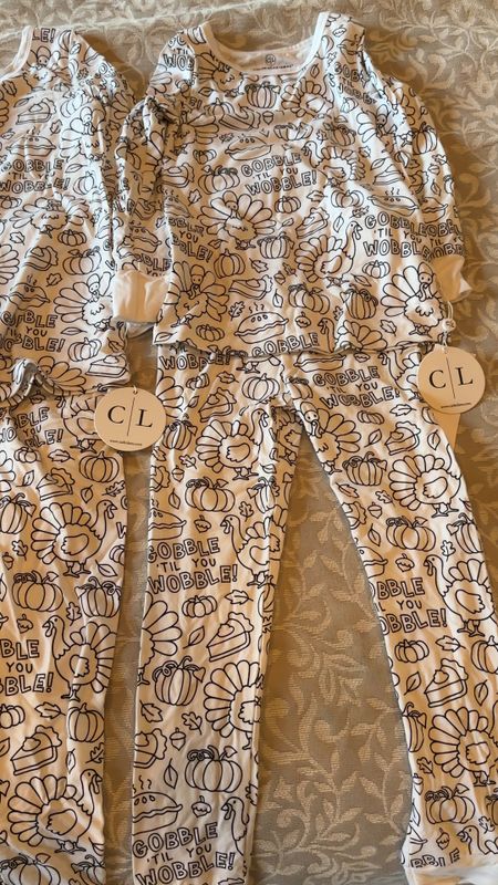 Thanksgiving pajamas! How cute are these “color me” pjs for turkey day! I think this is a great gift idea/ activity for the kiddos to do and wear on thanksgiving weekend!! 
They are amazing quality, super soft (bamboo viscose and spandex material) & stretchy! Can’t wait to see the kids reaction when we give these to them! 

They also have them for Christmas, birthdays & other holidays as well as themes like: dinosaurs, unicorns, flowers, etc! The cutest gift idea for Christmas or birthdays!!! 

#LTKfamily #LTKkids #LTKSeasonal