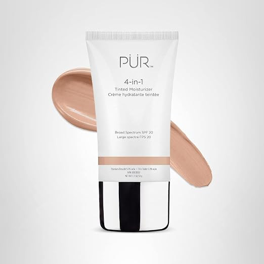 PÜR MINERALS 4-in-1 Tinted Moisturizer With SPF 20 - Hydrating Face Moisturizer, Primer, & Found... | Amazon (US)