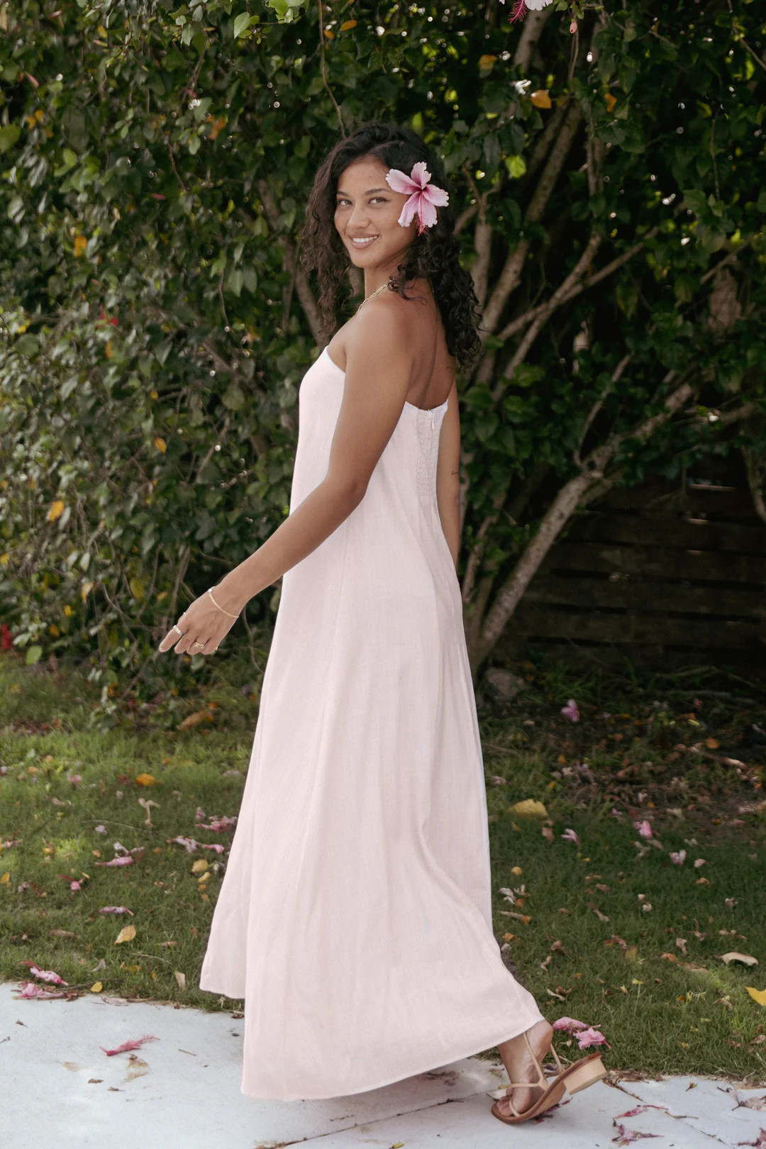 Bethany Strapless Midi Dress - Rosewater | Petal & Pup (US)