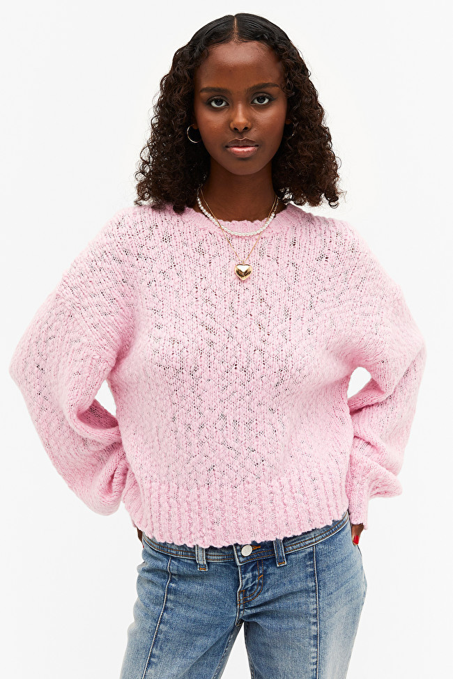 Structured knit sweater | Monki