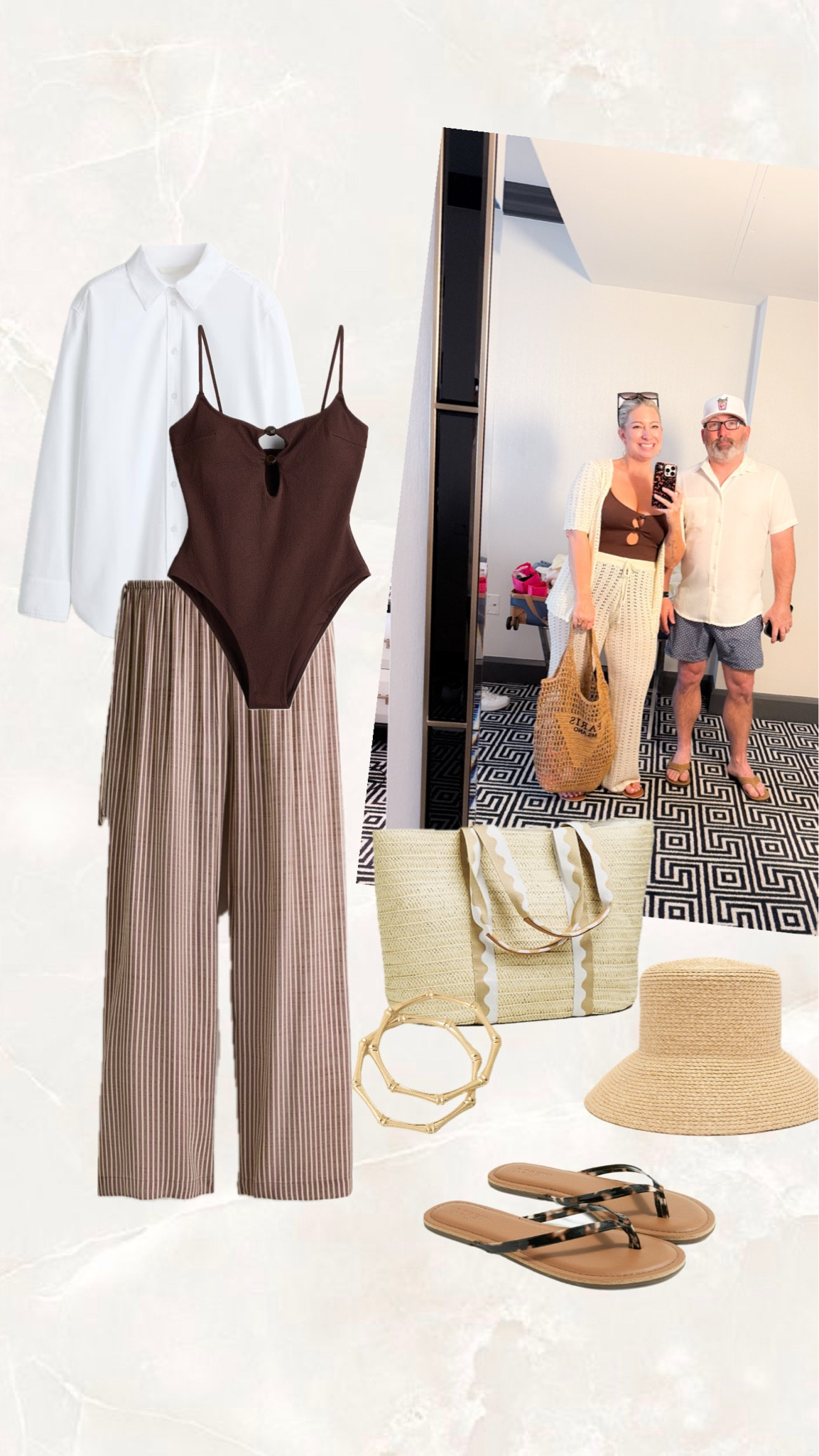 I love this swimsuit from #hm #h&m 
I’m wearing a medium. 

I wore it with an Amazon cover up but really like these pieces also from H&M. 

#LTKTravel #LTKSeasonal #LTKOver40