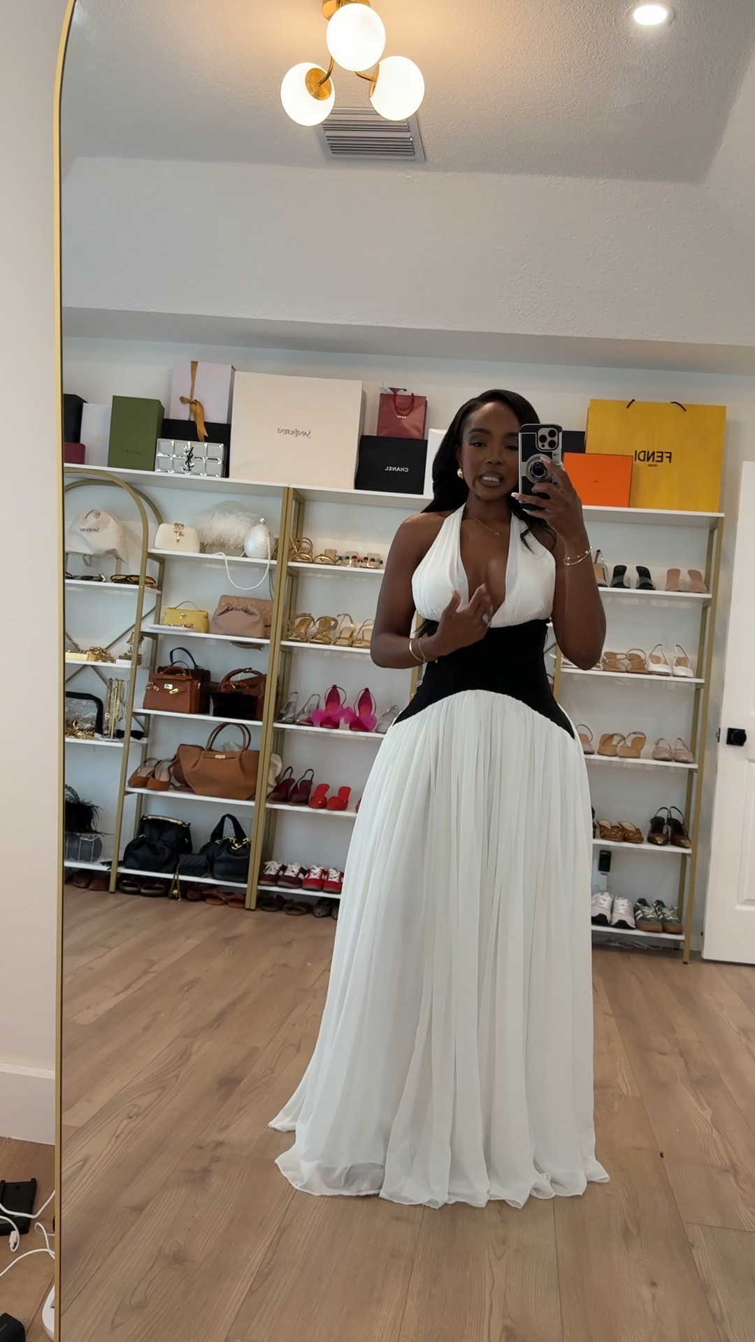 EVENING ELEGANCE

Making a statement in black and white. This halter gown blends structure and softness — the fitted waist and flowing chiffon skirt create the perfect mix of modern elegance and timeless glamour. 

Perfect for dinner parties, formal events, or a night out when you want all eyes on you. Tap to get every detail and save for your next occasion look.  

📏 Sizing: Wearing size small  

Evening outfit, elegant dress ideas, black and white gown, formal night look, chic occasion outfit, timeless fashion, event style inspiration, sophisticated outfits, women’s evening wear  

Follow me on Instagram and YouTube @kirasfashionfinds