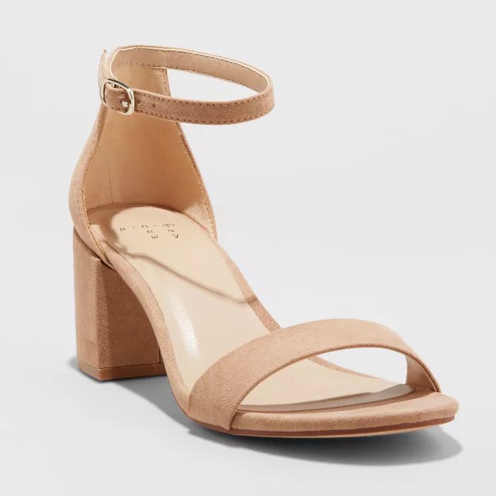 Women's Michaela Mid Block Heel Sandal Pumps - A New Day™ | Target