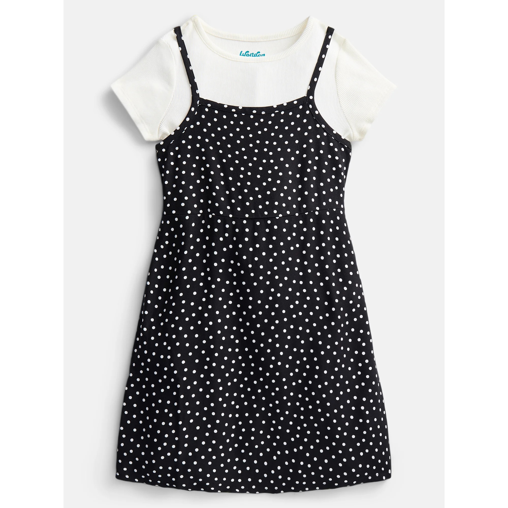Wonder Nation Girls' Cami Dress and Tee Set, 2-Piece, Sizes 4-18 | Walmart (US)