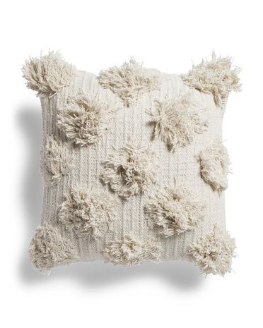 18x18 Shaggy Dots Textured Pillow | TJ Maxx