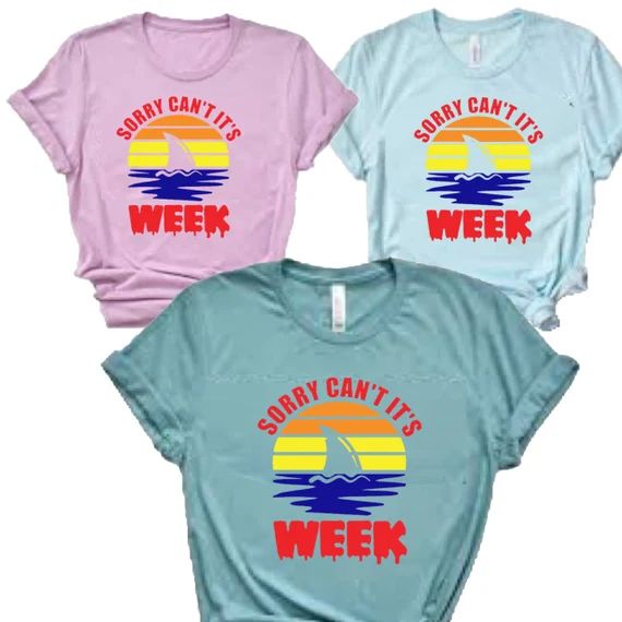 Shark Sorry Can't Soft T-Shirts Shirt, Week Shirt, Shark T-shirt, Shark Tee, Graphic Tee, Shark W... | Etsy (US)