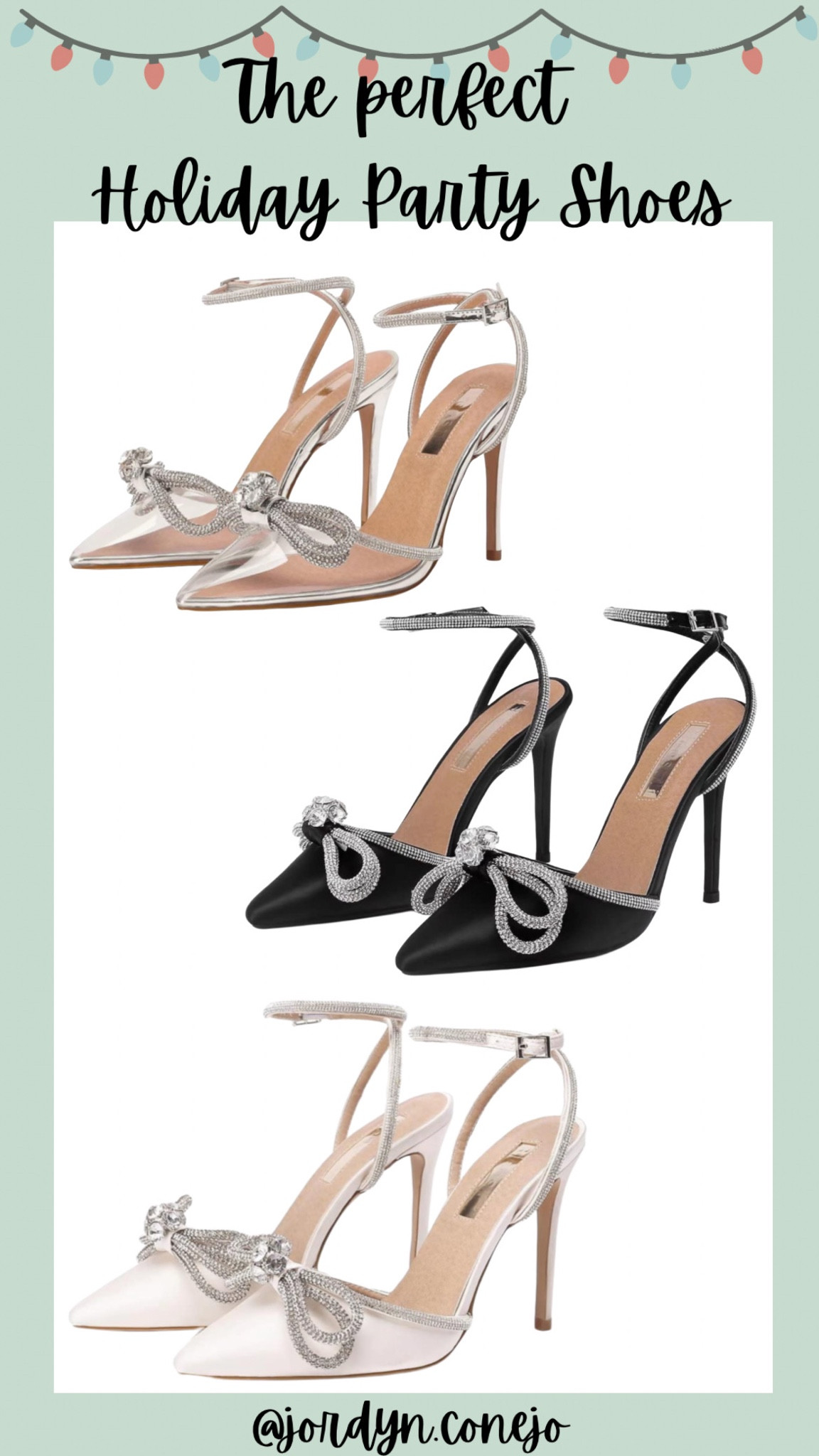 Holiday Party Shoes- Bow Heels- High Heels- Christmas Party- Holiday Work Party- GLAM 

#LTKHoliday #LTKstyletip #LTKshoecrush