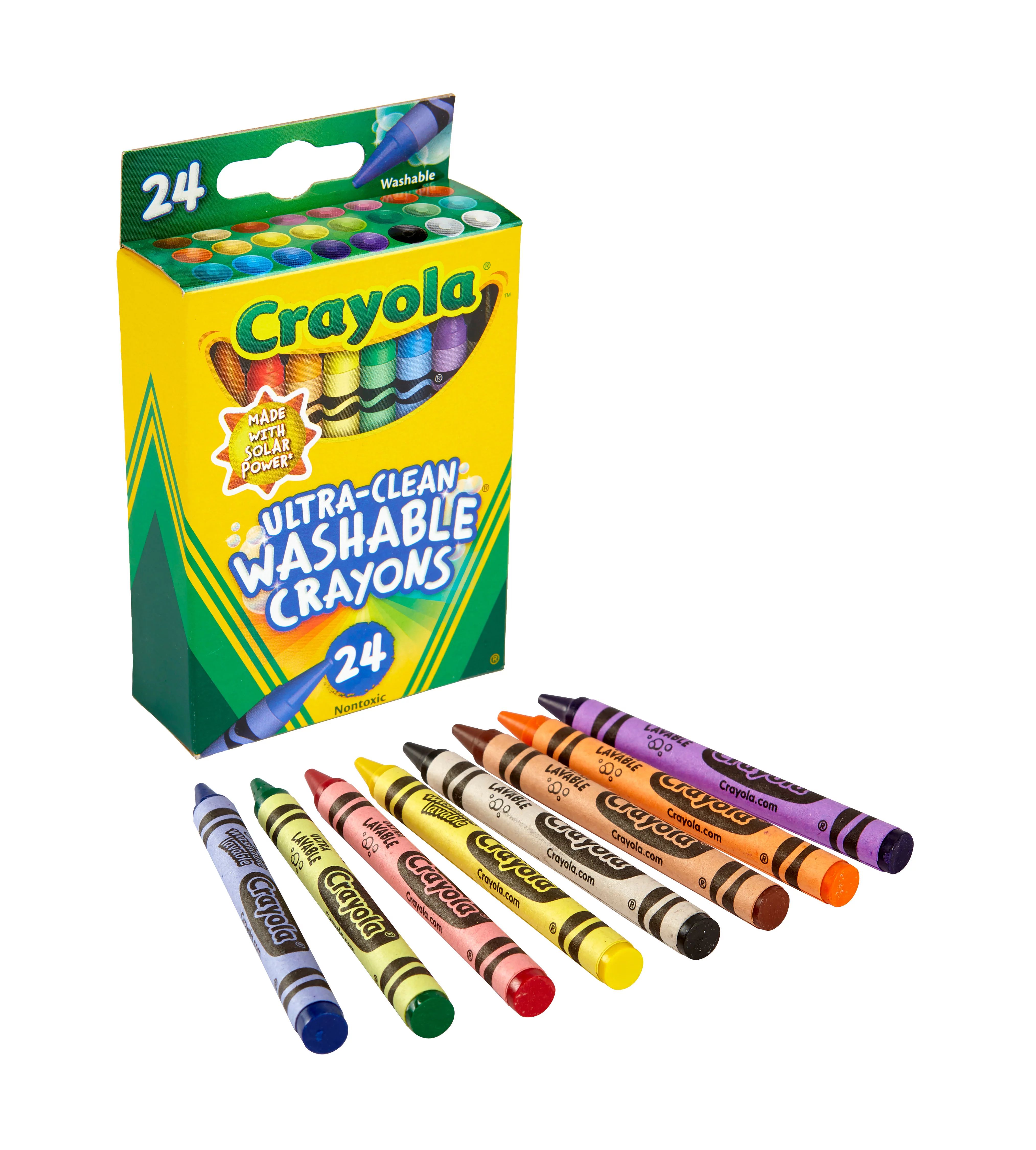 Crayola Ultra-Clean Washable Crayons, 24 Ct, Back to School Supplies for Kids, Art Supplies | Walmart (US)