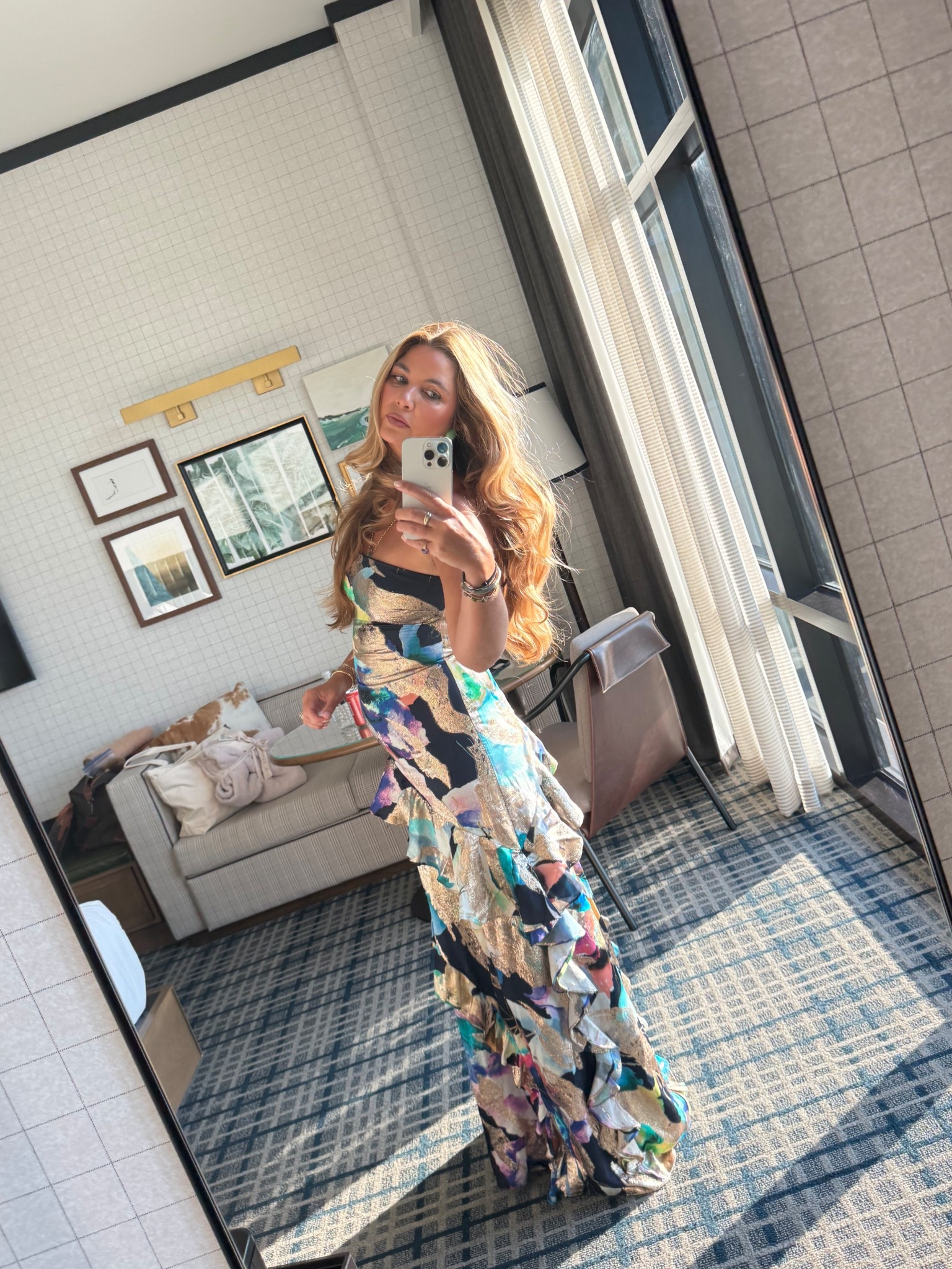 Another view.  Hair via Sea Glass + hot rollers  

LTKCon moment in this gown…size 6. Shoes: size 7 ❤️✨

#LTKStyleTip #LTKParties #LTKCon