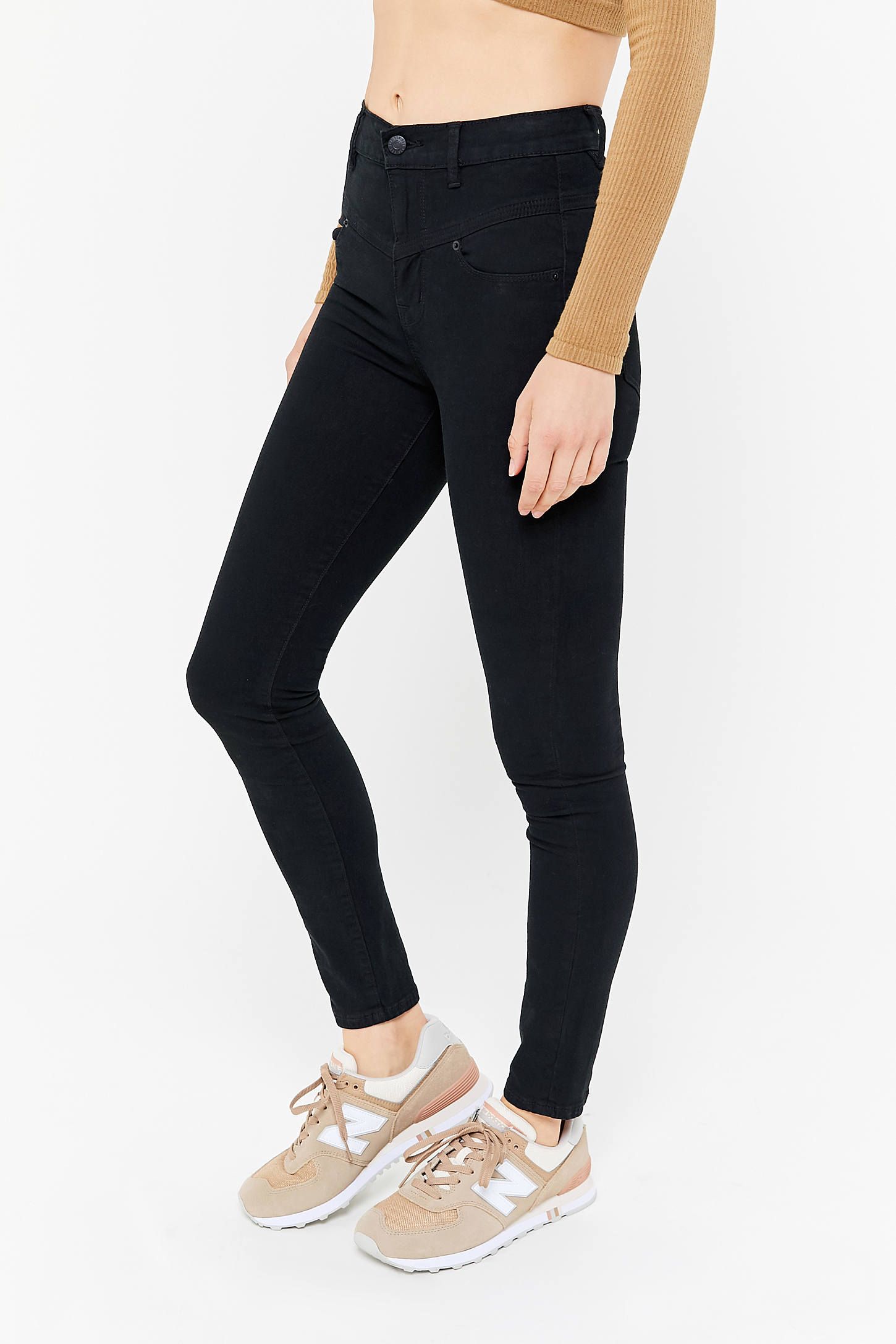 BDG Twig Seamed High-Waisted Skinny Jean - Black | Urban Outfitters (US and RoW)