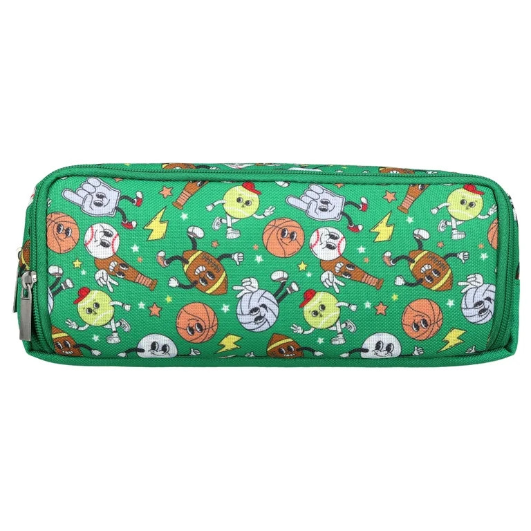 Pen+Gear 3-Zip Sport Pencil Pouch, Green | Walmart (US)