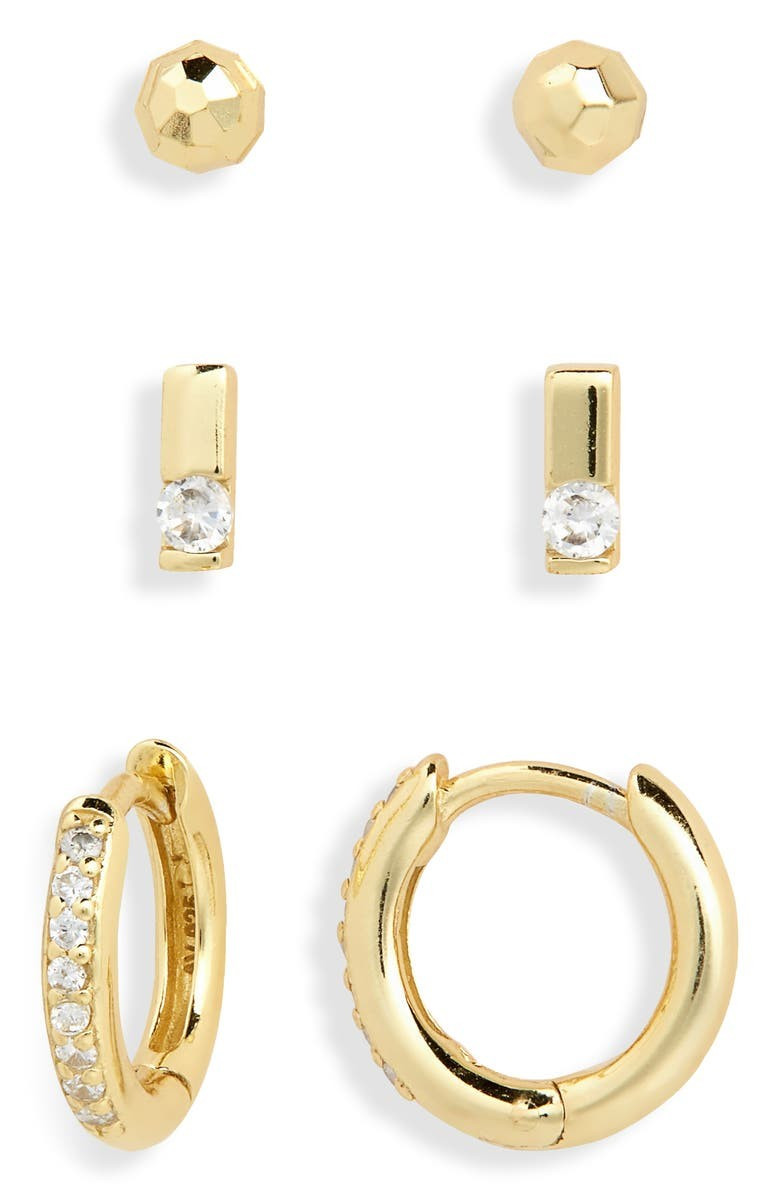 Argento Vivo Sterling Silver Set of 3 Ear Party Earrings | Nordstrom | Nordstrom