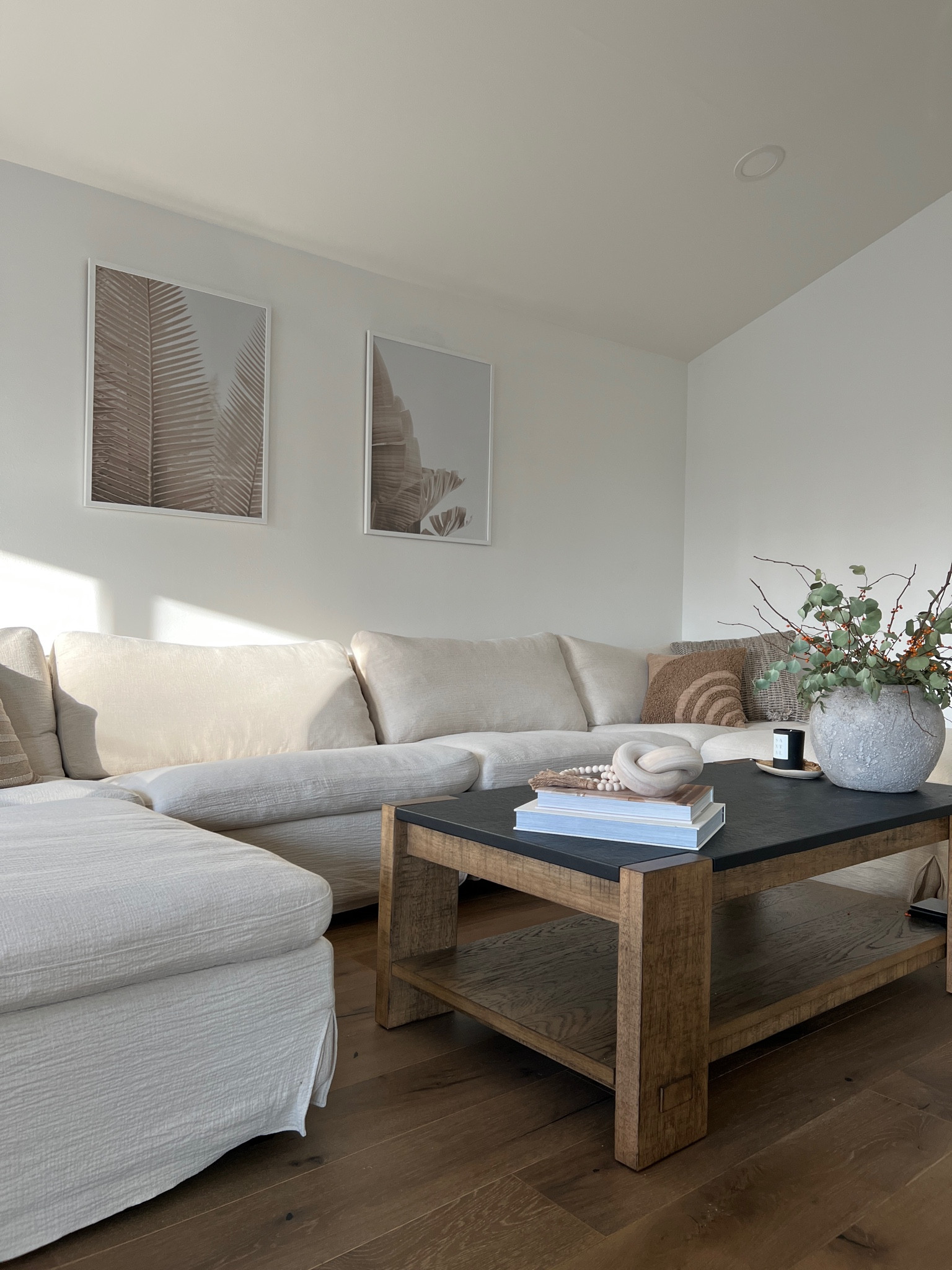 Living room refresh! Couch is Sixpenny (Amelia U-shape in corn silk). Linked everything else 