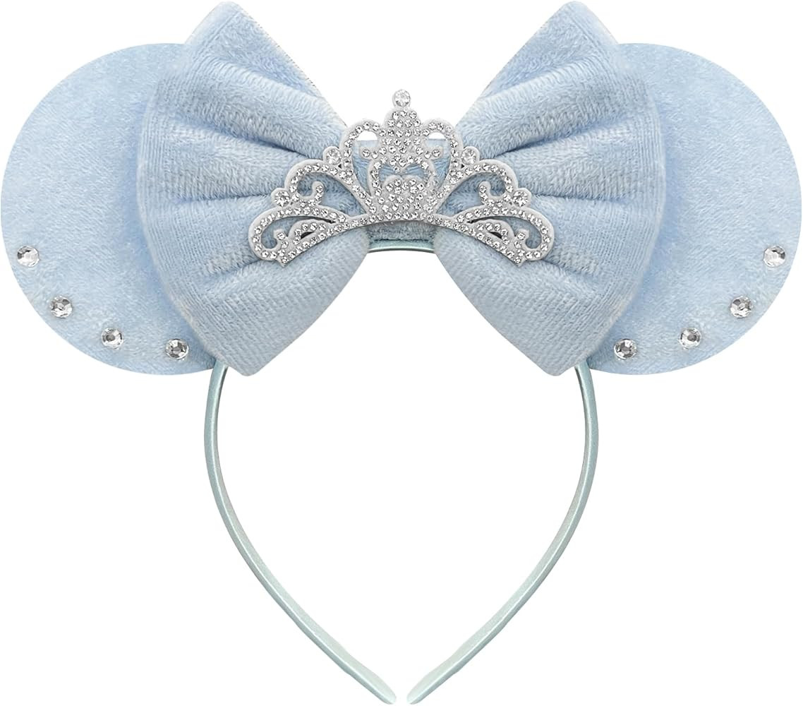 Trnerm Crown Mouse Ears Headband for Women Girls Princess Mouse Ears Birthday Headband | Amazon (US)