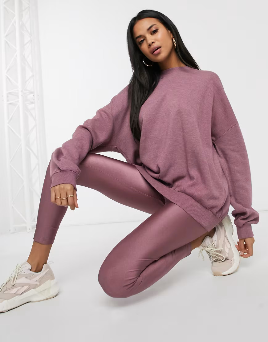 ASOS DESIGN co-ord oversized super soft sweatshirt in mauve-Pink | ASOS (Global)