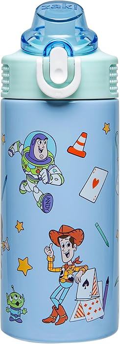 Zak Designs Disney and Pixar Toy Story Sage Kids Water Bottle For School or Travel, 14oz Stainles... | Amazon (US)