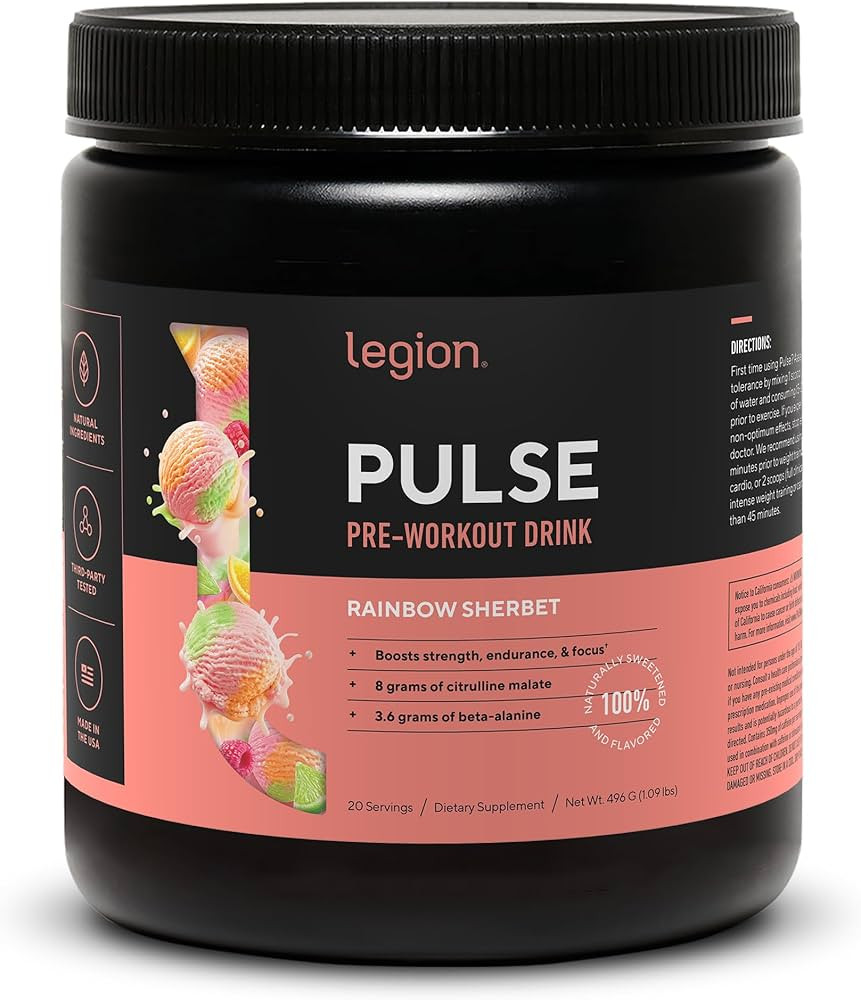 LEGION Pulse Pre Workout Supplement - All Natural Nitric Oxide Preworkout Drink to Boost Energy, ... | Amazon (US)