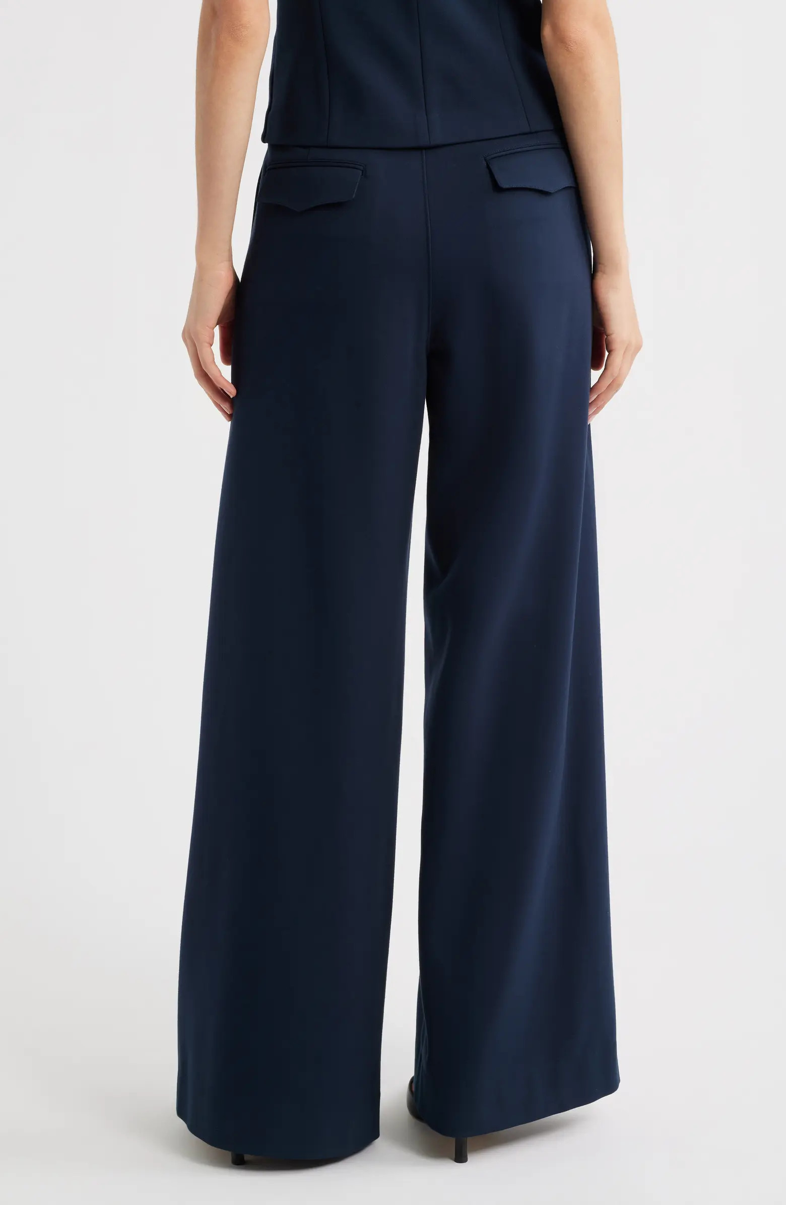 Sofie High Waist Wide Leg Ponte Knit Pants | Nordstrom