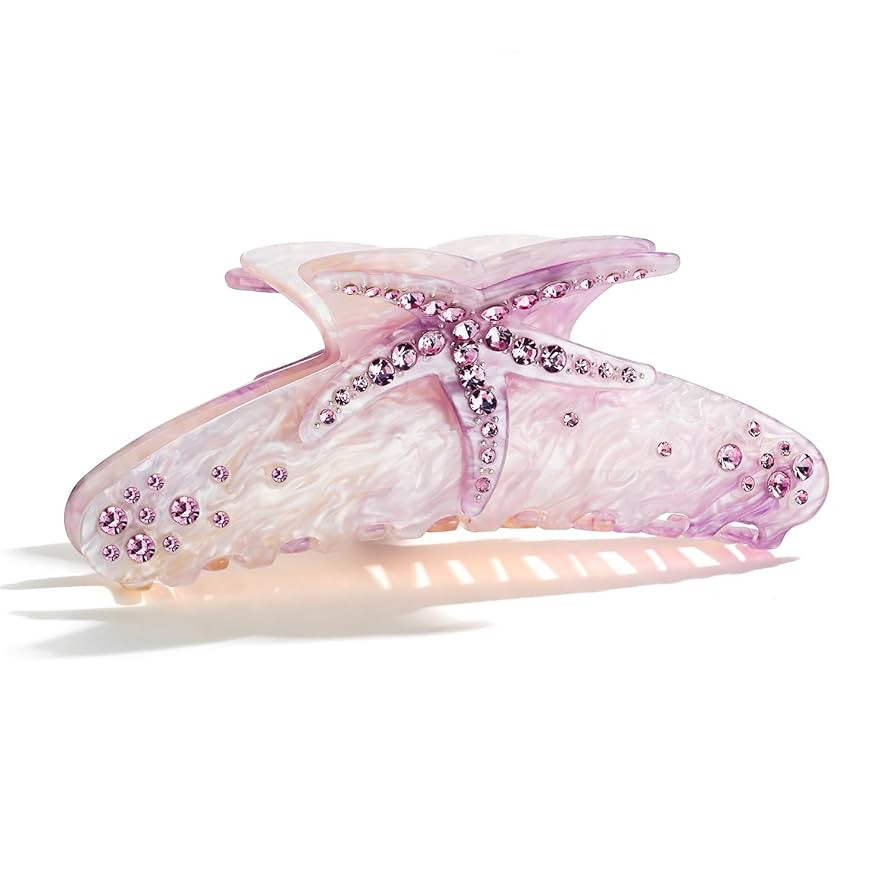 LILIE&WHITE Acrylic Hair Clips For Women Purple Claw Clips Summer Beach Starfish Hair Clip With C... | Amazon (US)