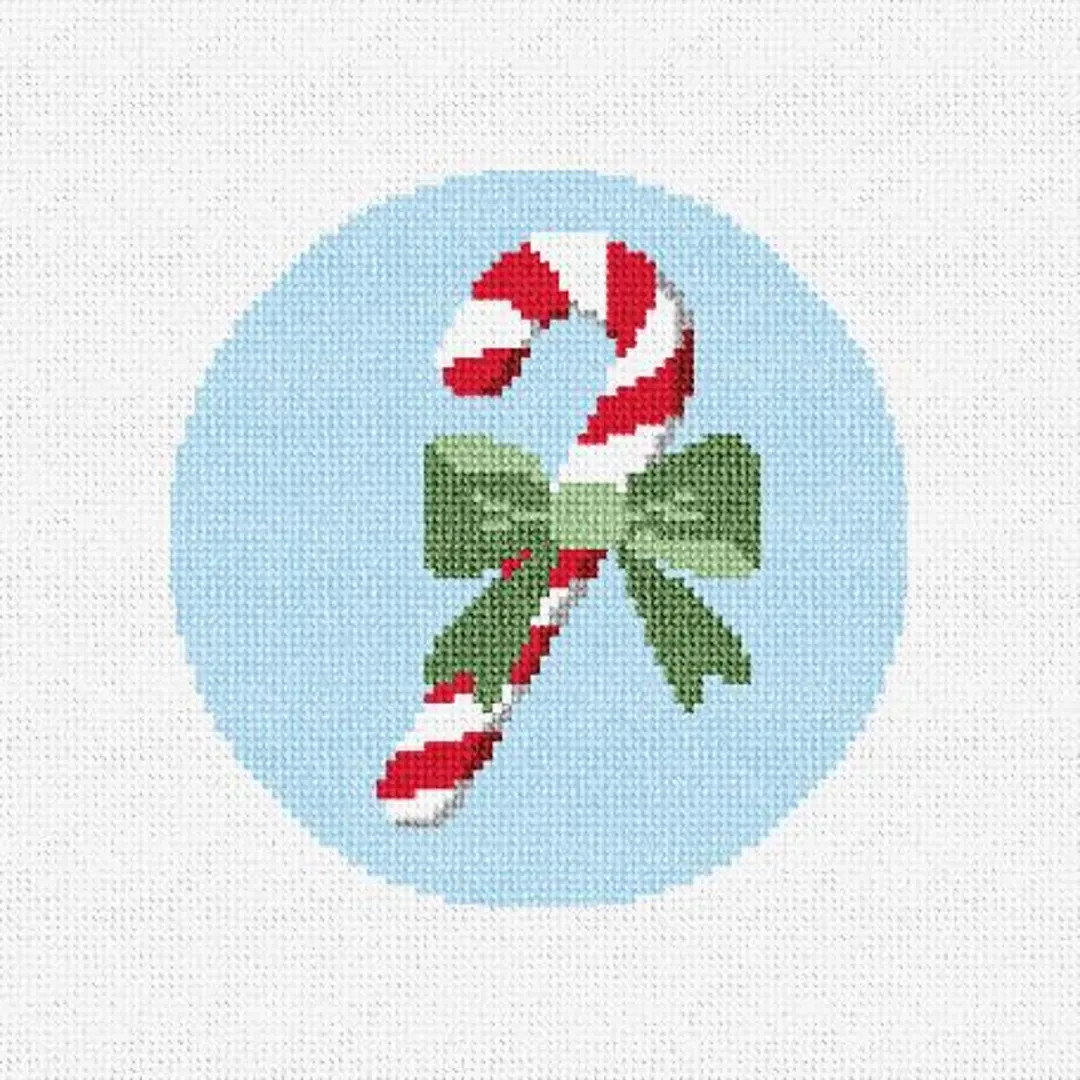 Sweet Candy Cane Needlepoint Ornament DIY Kit - Etsy | Etsy (US)