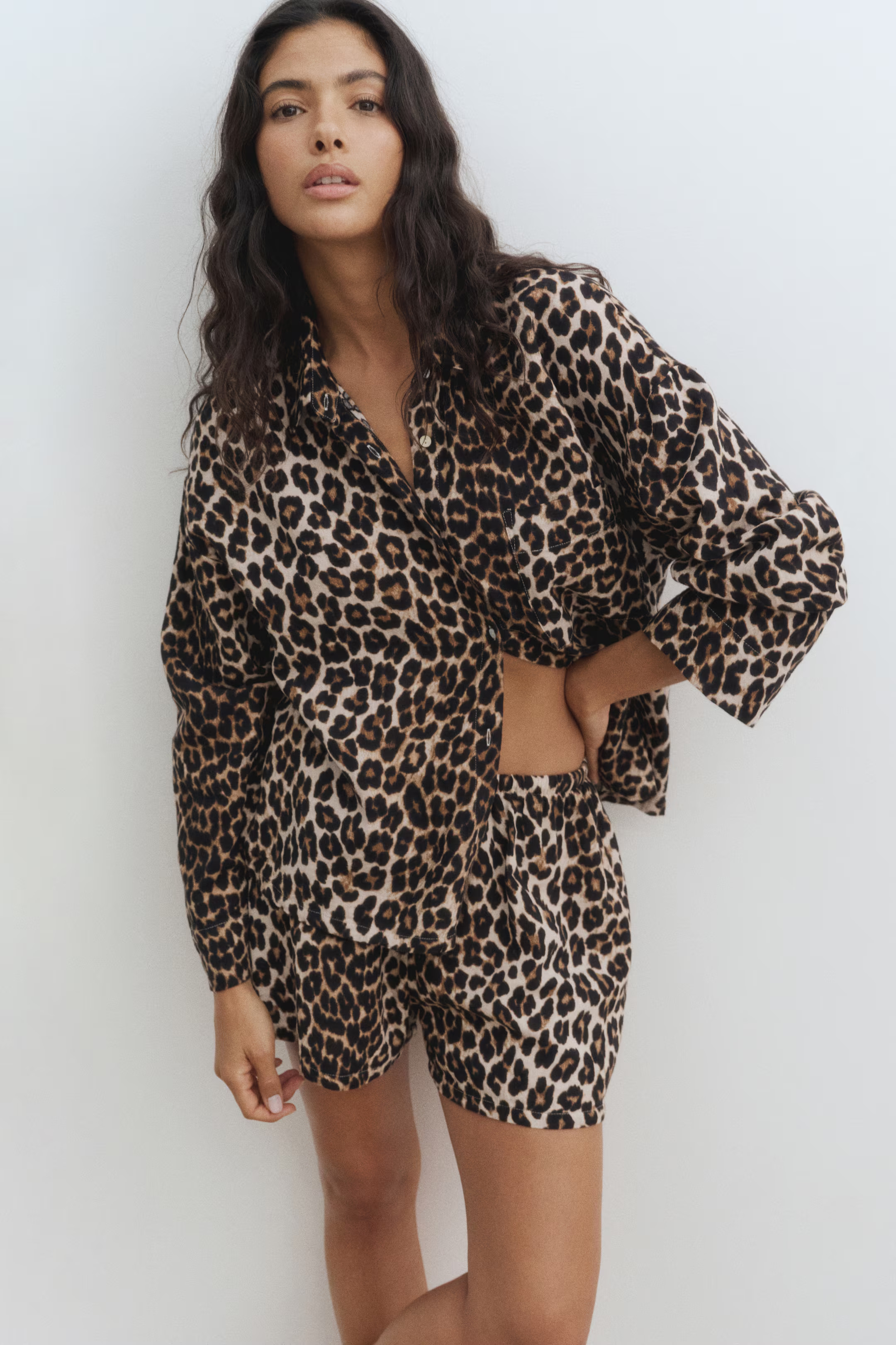 Pajama Shirt and Shorts - White/lemons - Ladies | H&M US | H&M (US + CA)