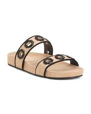 Made In Brazil Leather Milan Flat Sandals | TJ Maxx