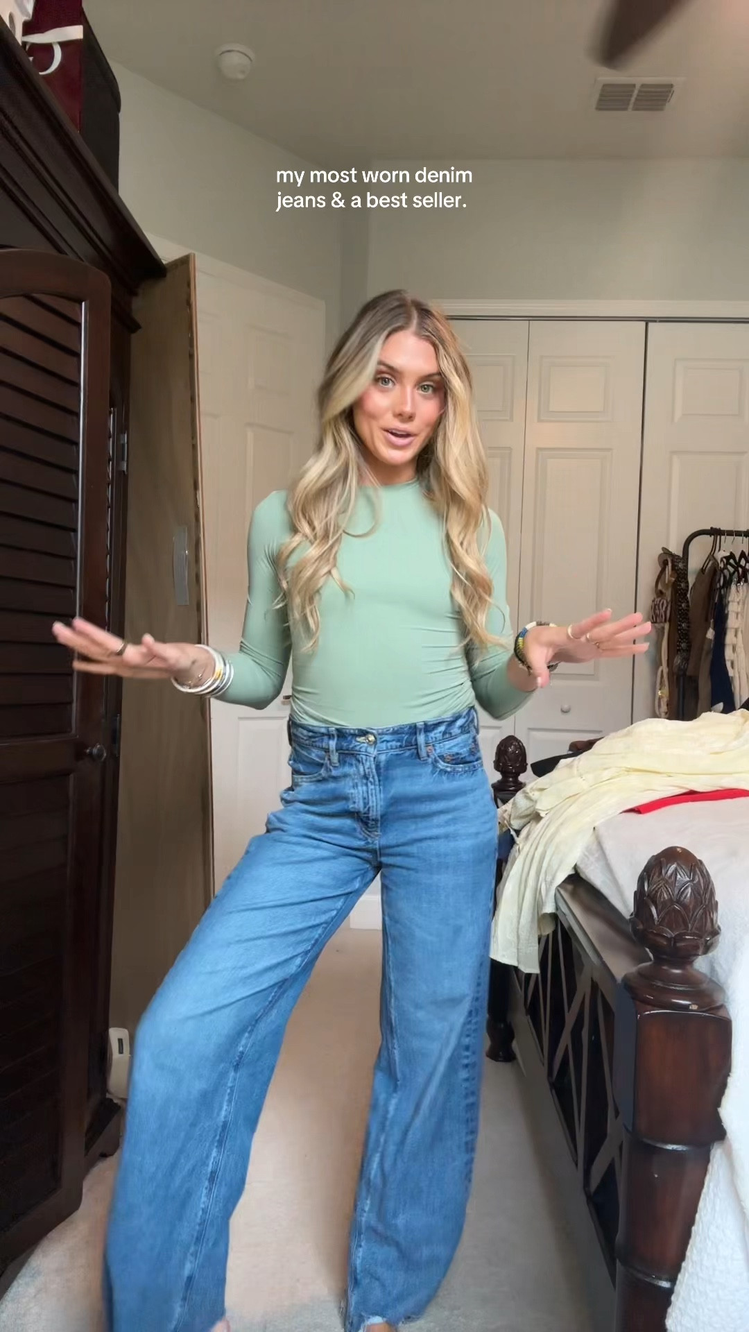 American Eagle. AE Dreamy Drape Super High-Waisted Baggy Wide-Leg Jean. 🖤 #aejeans #outfit #ootd #americaneagle #americaneaglehaul #americaneaglejeans #americaneagletryon #puddlejeans #puddlejeans #denimtryon #denimtrends #denimtryonhaul #widelegjeans #baggyjeansoutfit #baggyjeans #denim #denimjeans wide leg jeans, denim, jeans, American Eagle haul, American Eagle jeans, denim try on haul, denim trends, fall fashion, high rise denim jeans, puddle jeans.

#LTKSaleAlert #LTKVideo #LTKFindsUnder100