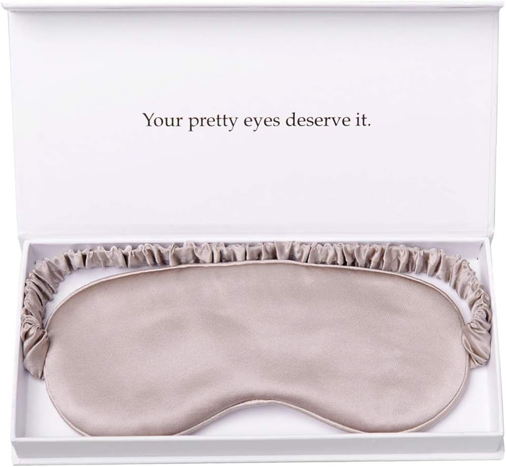 Silk Sleep Mask by Yanser Luxury 100% Mulberry Silk Eye Mask - Eye Cover - Eye Shade - Blindfold ... | Amazon (US)