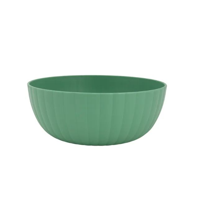 Mainstays - Green Round Plastic Bowl, Ribbed, 38-Ounce | Walmart (US)