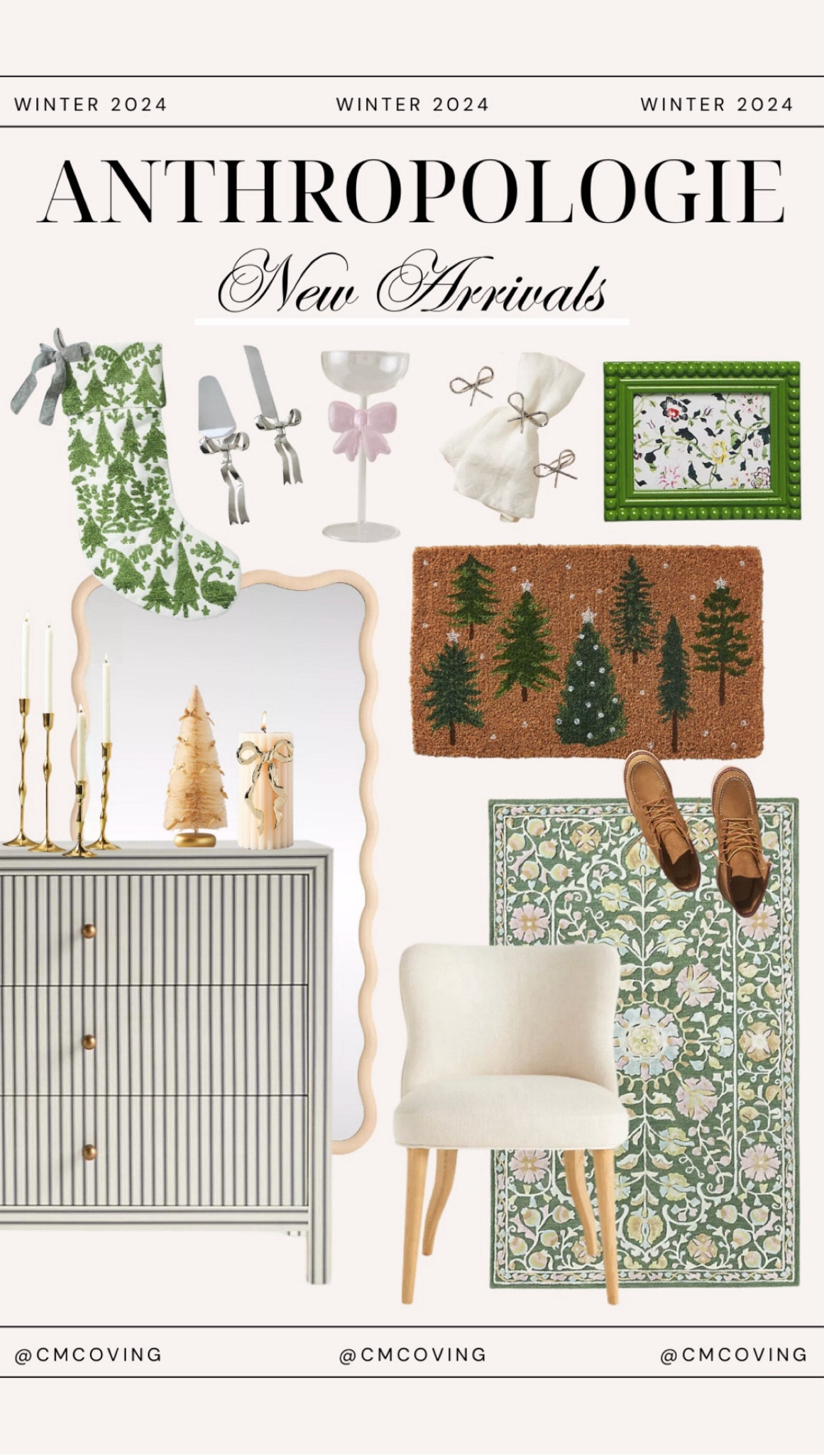 Anthropologie New Arrivals! Rug, dresser, tree, stocking, shoes, chair, picture frame, glass, bow, serving utensils. Napkin

#LTKHoliday #LTKCyberWeek #LTKGiftGuide