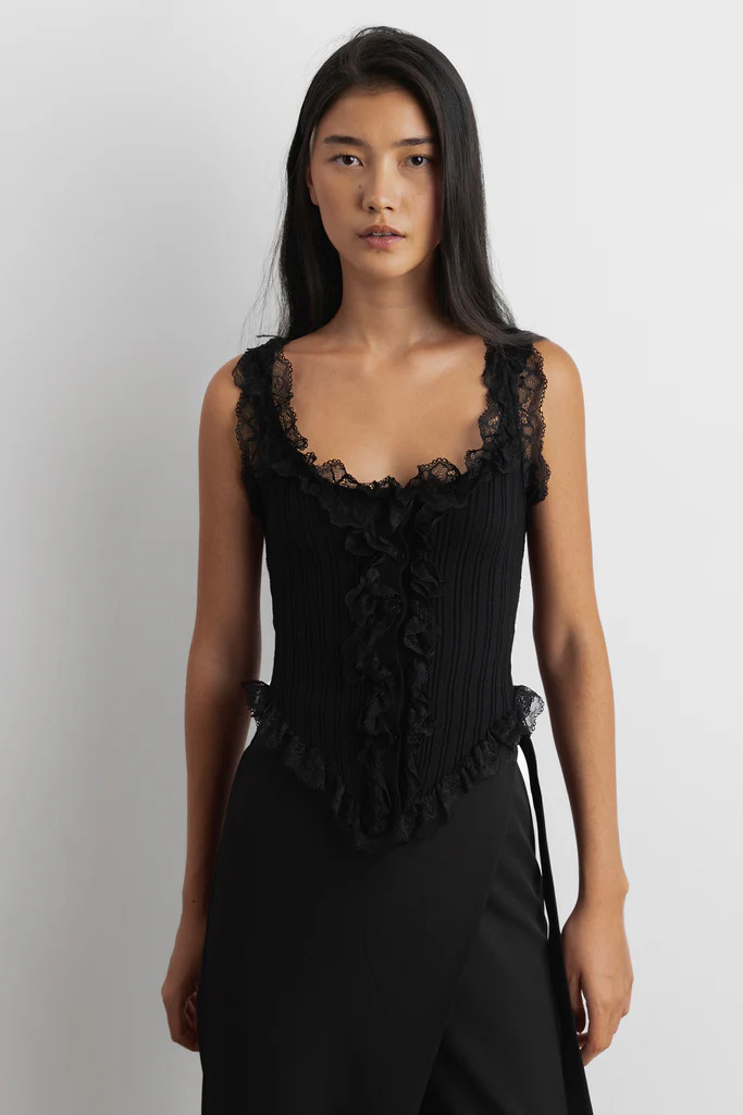 RUFFLED LACE TANK TOP | OAK + FORT