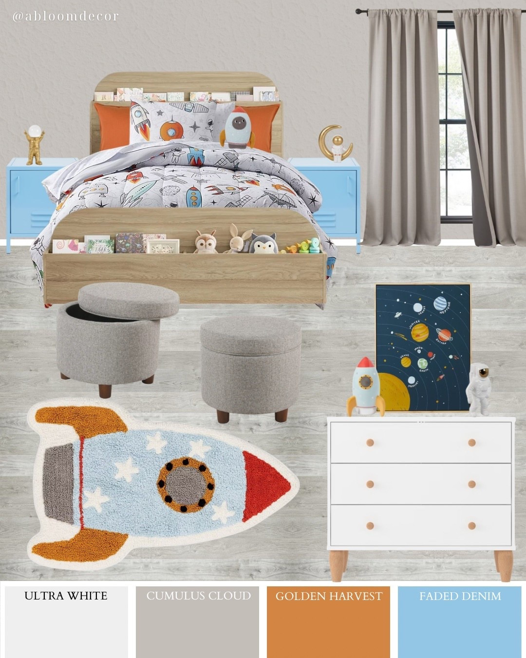 Cool Blue Outer Space Kids Bedroom Design Idea for Toddler Boy Moms

#LTKHome #LTKmomlife