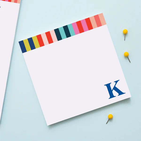 KC X JCS Initial Square Notepad | Joy Creative Shop