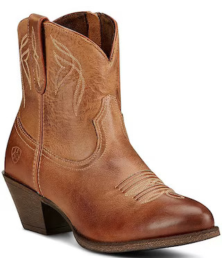 Ariat Darlin Short Leather Block Heel Western Boots | Dillard's | Dillard's