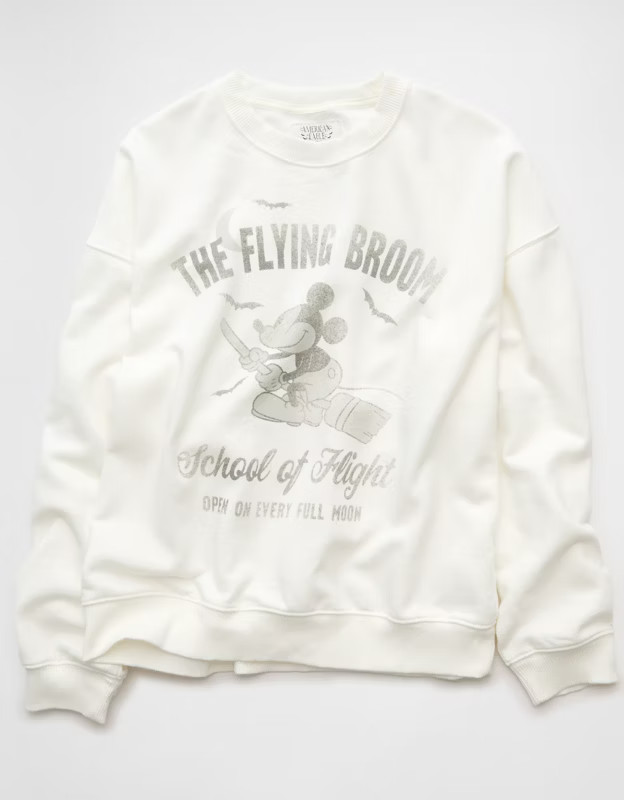 AE Mickey Mouse Halloween Graphic Relaxed Fit Sweatshirt. | American Eagle Outfitters (US & CA)