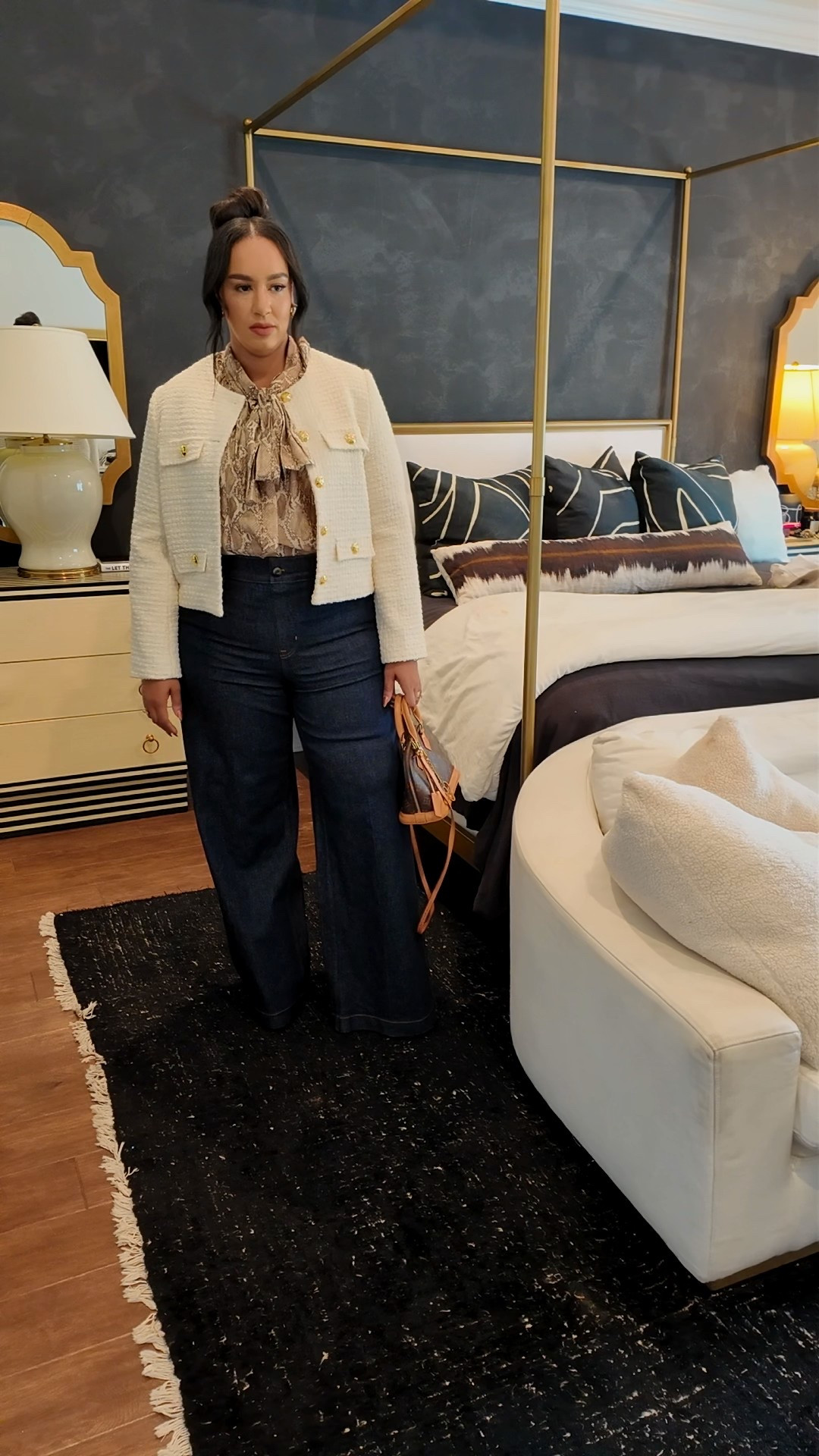 Loving these spanx jeans! These are the everywhere wide leg. Size up in these! 

#LTKPlusSize #LTKWorkwear #LTKMidsize