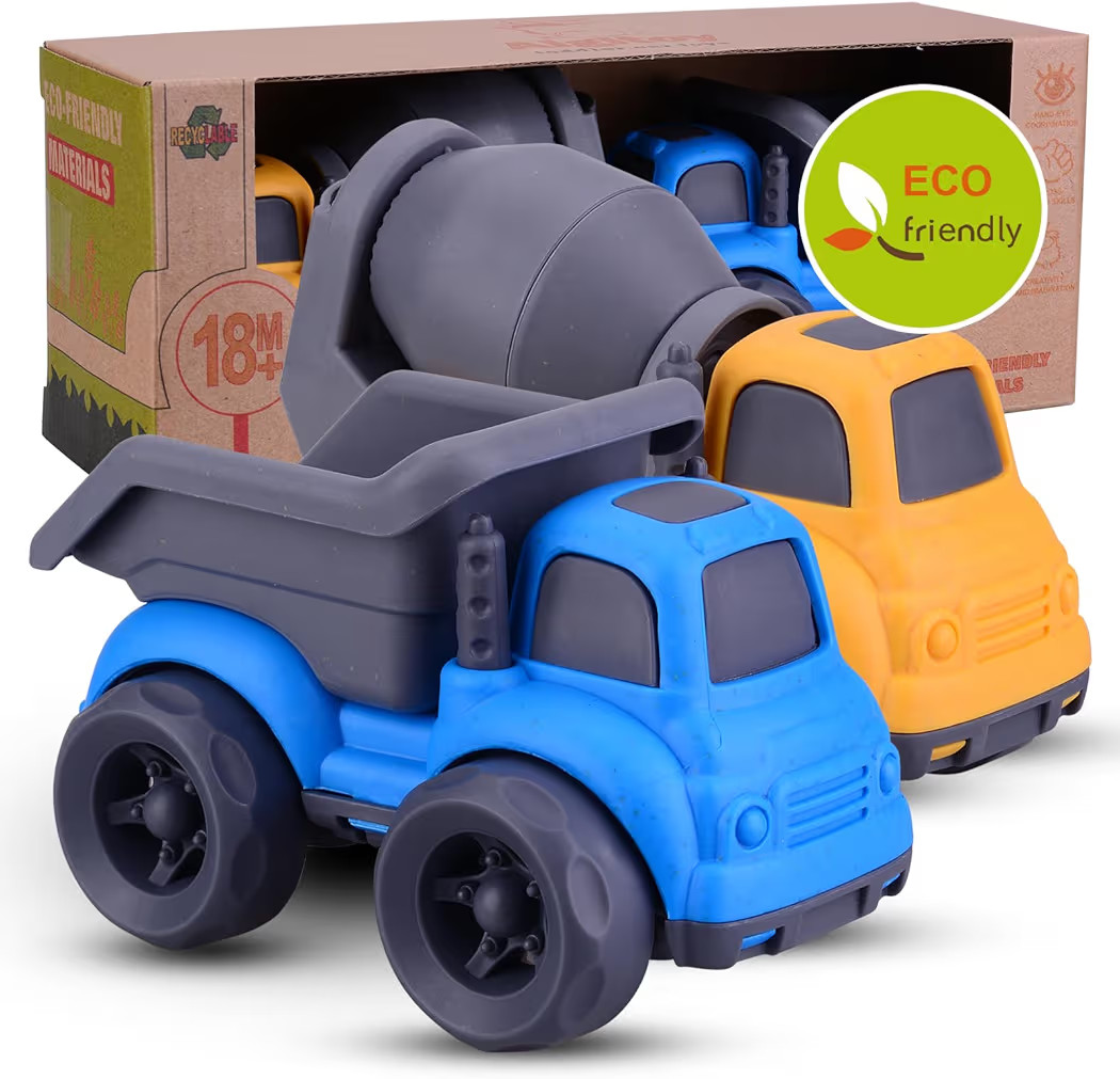 Dump Truck Toys for 3 Year Old Boys, BPA Free, Phthalates Free, PVC, Dump Truck, Mixer Cement, Ea... | Amazon (US)